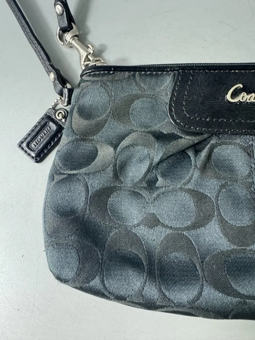 Coach black canvas
